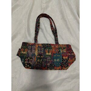 Laurel Burch Feline Tapestry Shoulder Bag Multicolor 13"